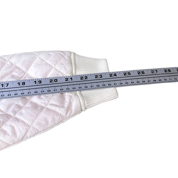 Teddy Fresh Quilted Puffer Jacket Mens Medium Colorblock Pastel Pink Green White - Picture 9 of 10